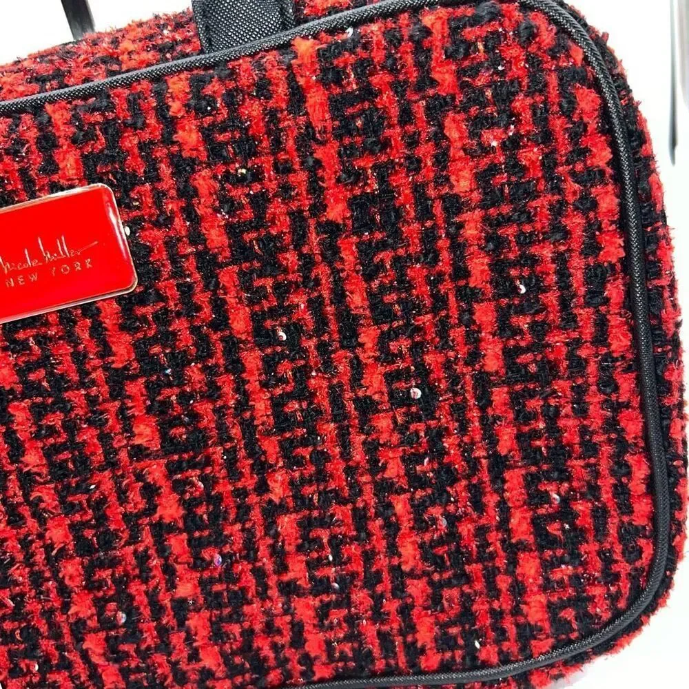 Nicole Miller Metallic Sparkle Tweed Cosmetic Case
